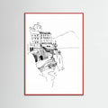 Italian Landscape Art, Amalfi Coast Small Towns By The Sea Poster – Poster und Kunstdruck