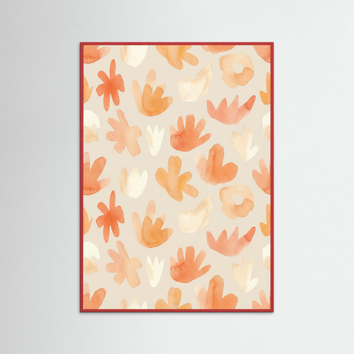 Red Wood Joyful Floral Cuts