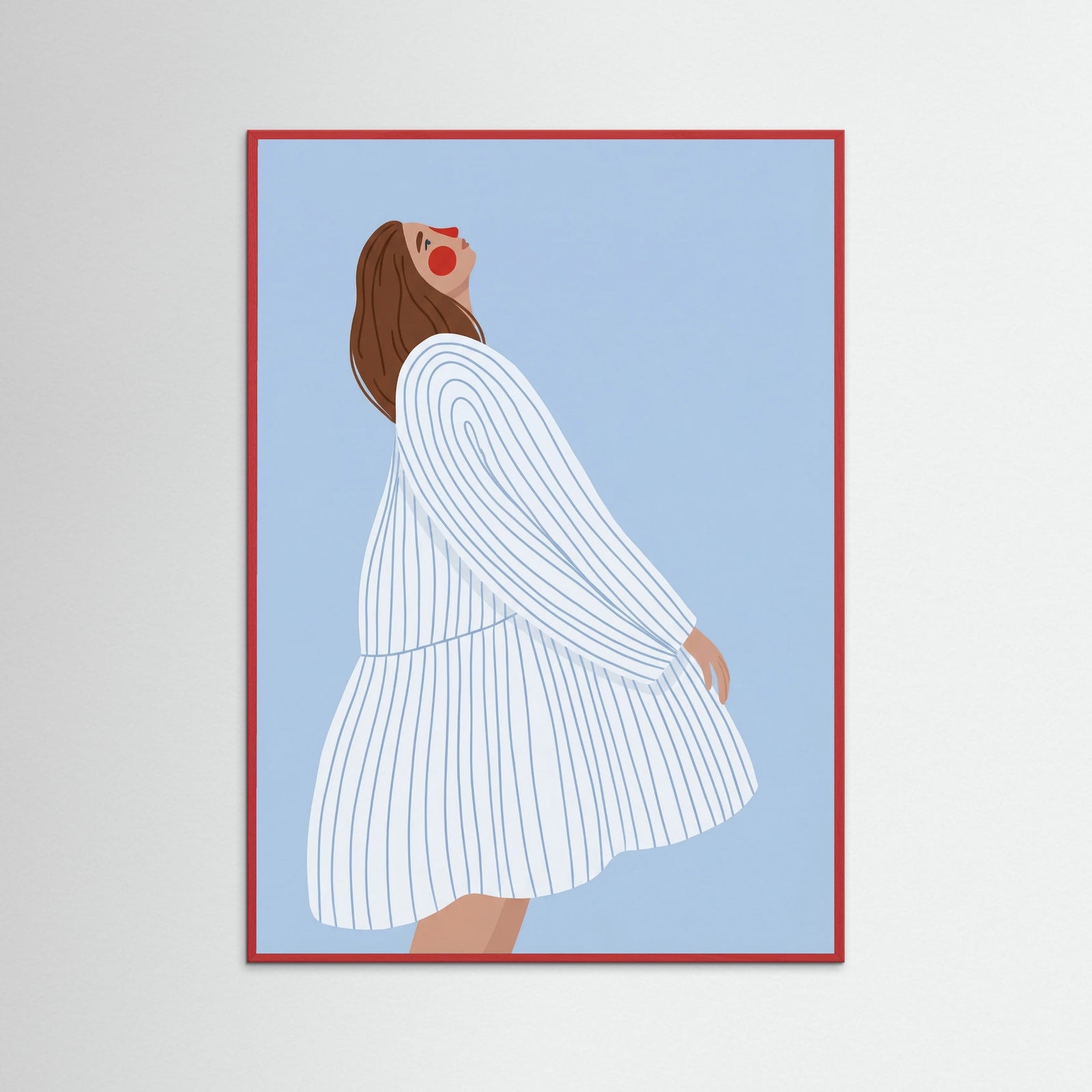 Red Wood Joyful Upward Gaze