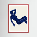 Red Wood Kneeling Figure