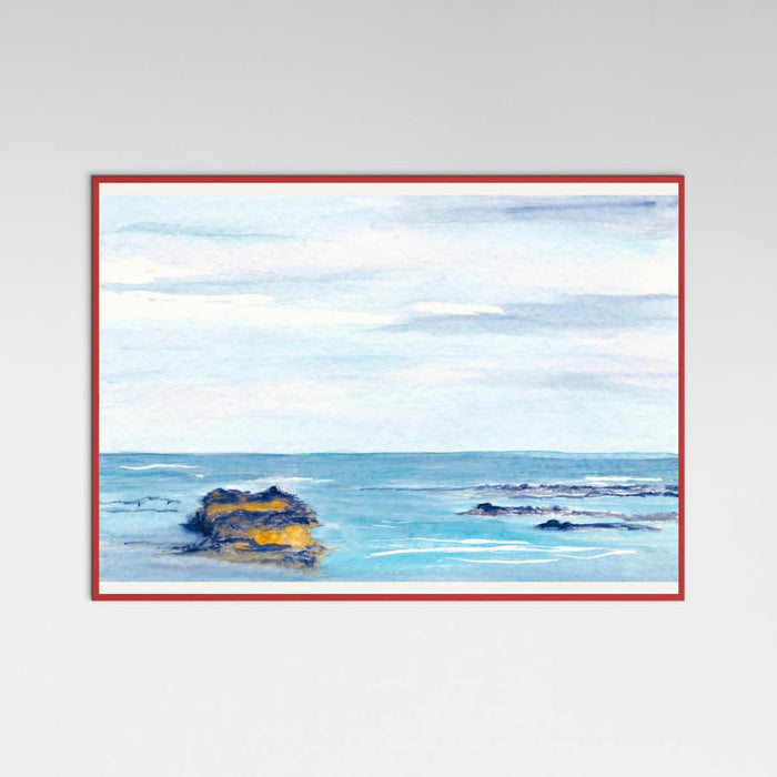 Landscape Orange Rock Beach 24x36 Poster – plakat og kunsttryk