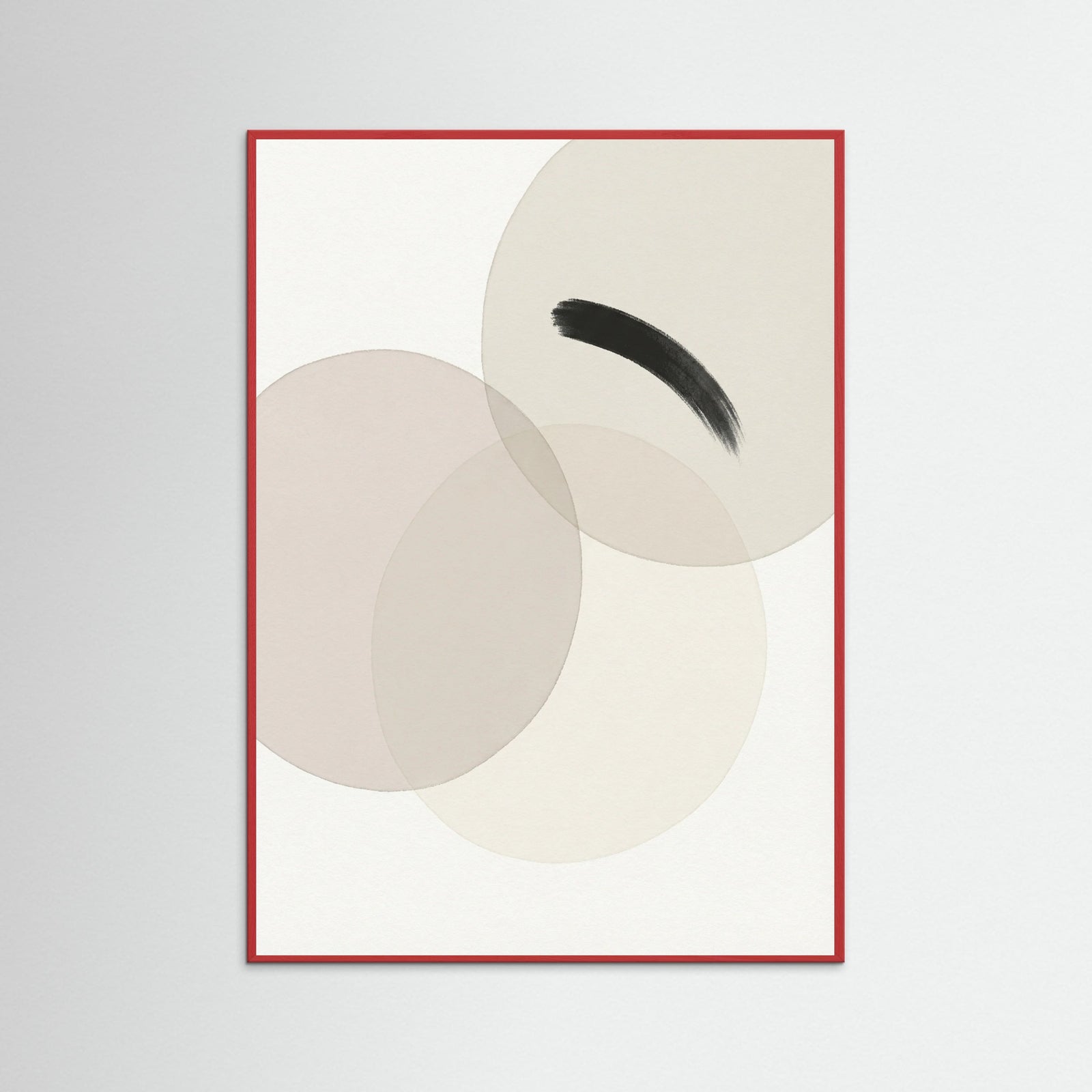 Red Wood Layered Forms Lightbeige
