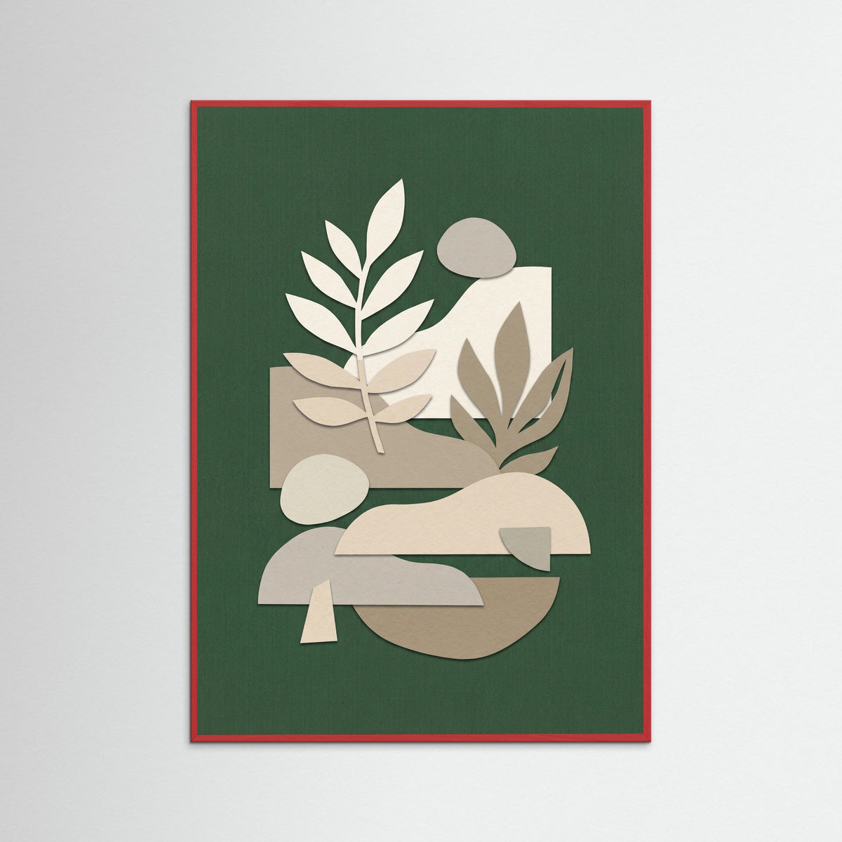 Red Wood Layered Forms