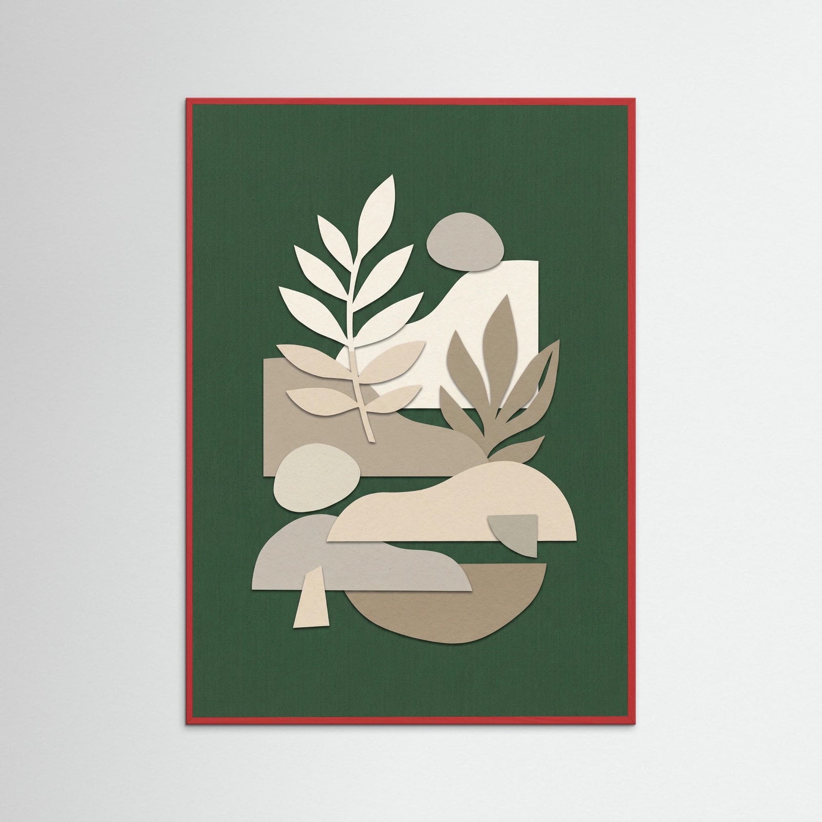 Red Wood Layered Forms