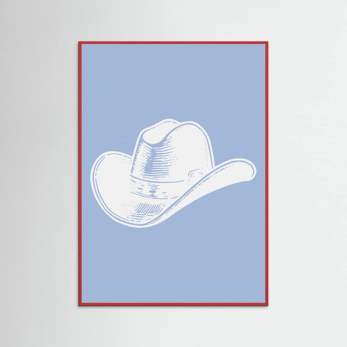 Light Blue Cowboy Hat Poster – plakat og kunsttryk