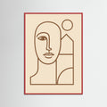Red Wood Line Portrait