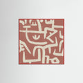 Red Wood Line art abstract Poster