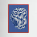 Line art confined in space-blue Poster – plakat og kunsttryk