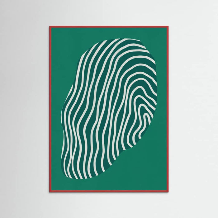 Line art confined in space-green Poster – poster and art print