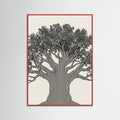 Red Wood Linear Portrait