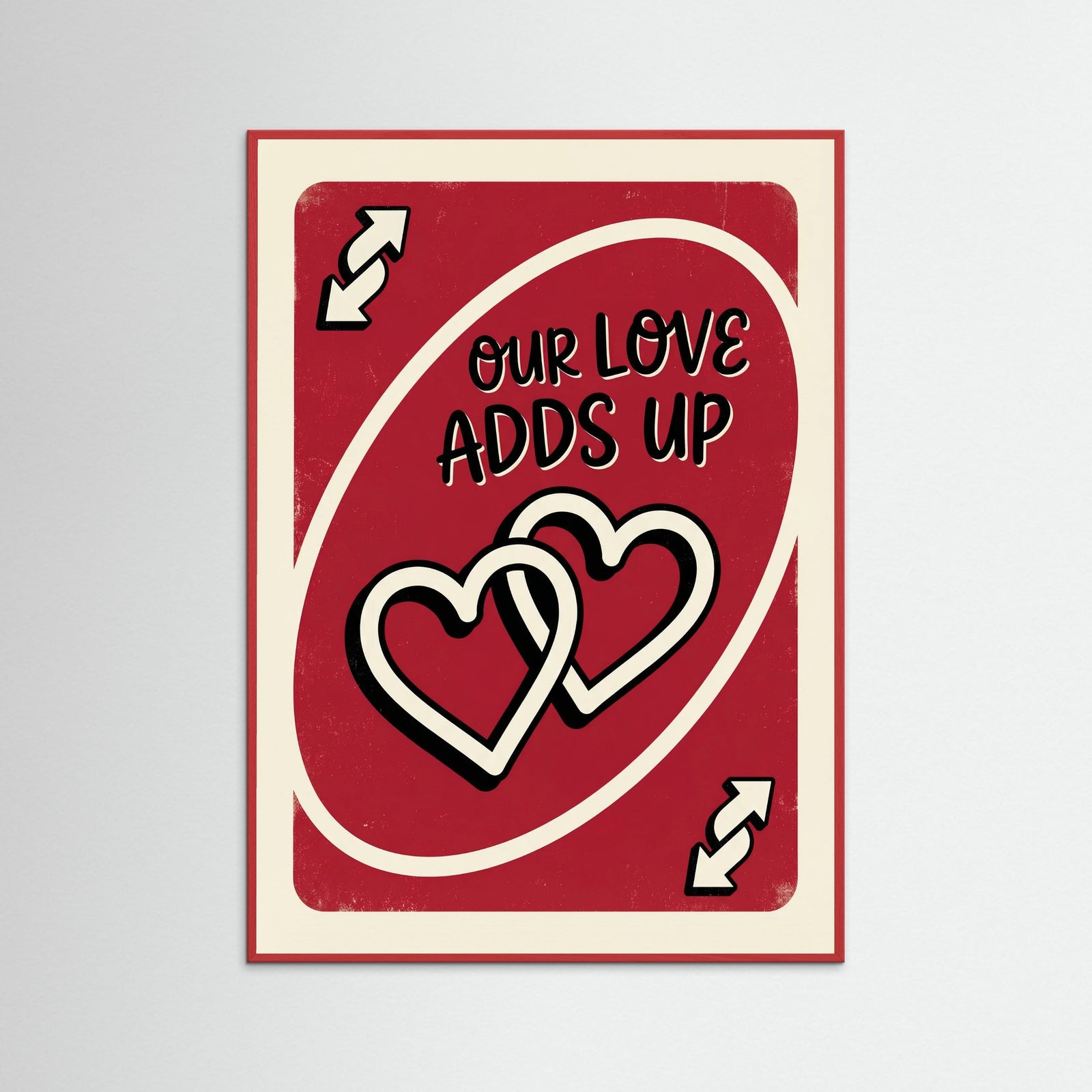 Red Wood Love Reverse Card