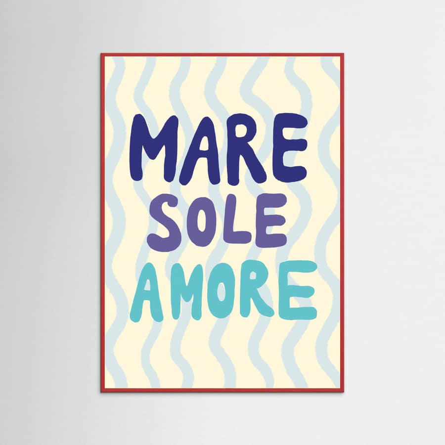 Affiche Mare Sole Amore – affiche et impression d’art