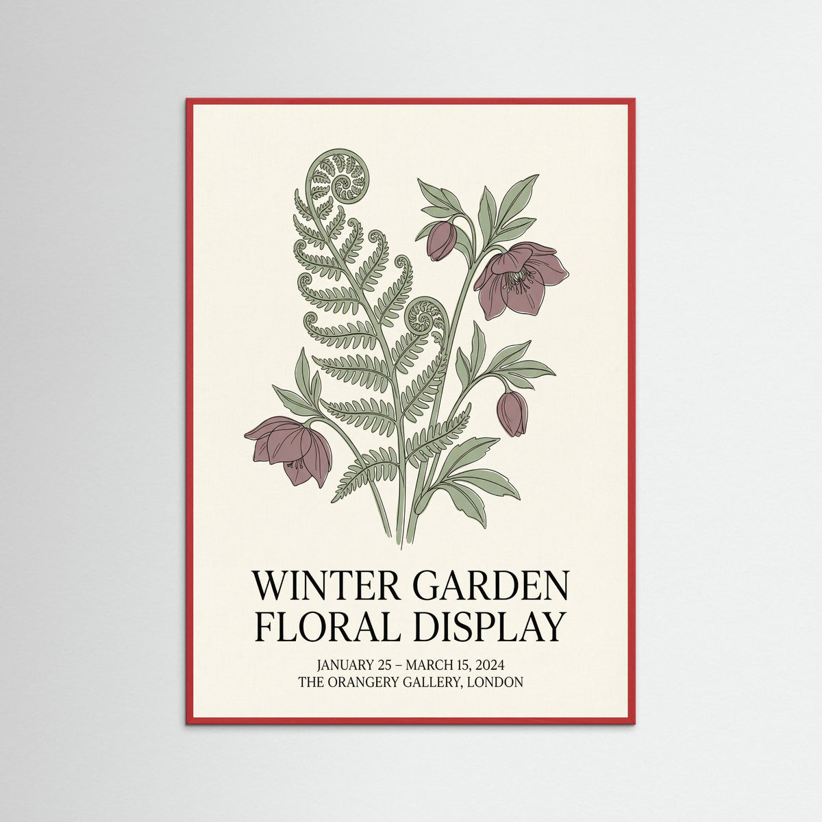 Red Wood Matisse Botanical Bloom