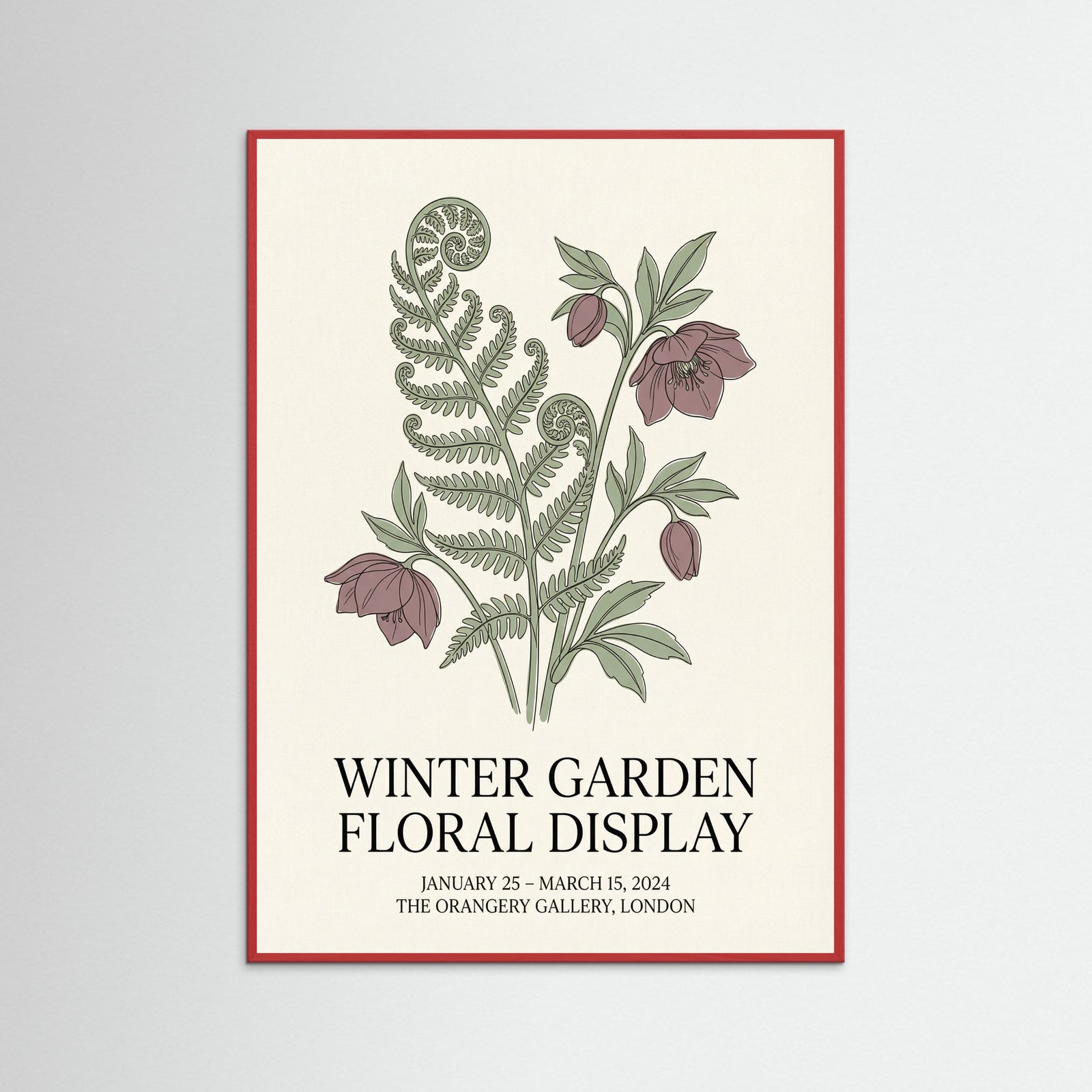 Red Wood Matisse Botanical Bloom