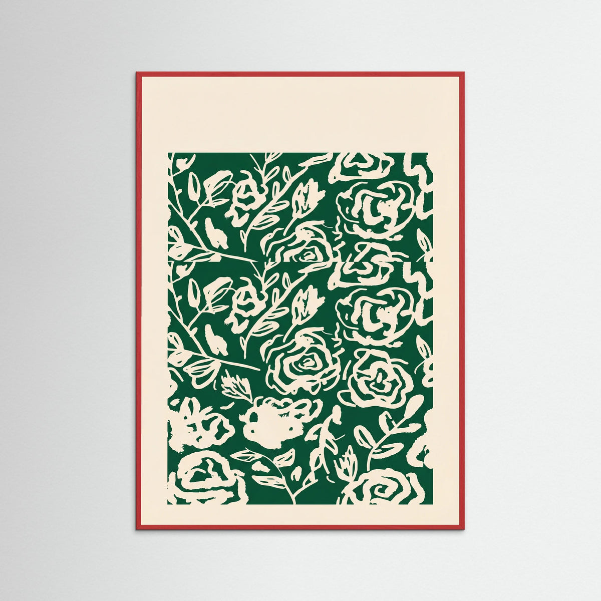 Red Wood Matisse Floral Exhibit