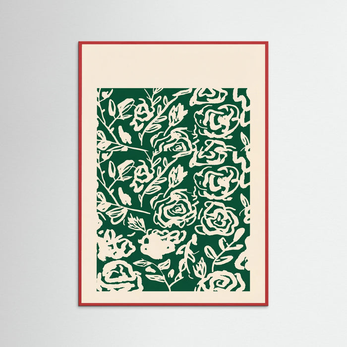 Red Wood Matisse Floral Exhibit