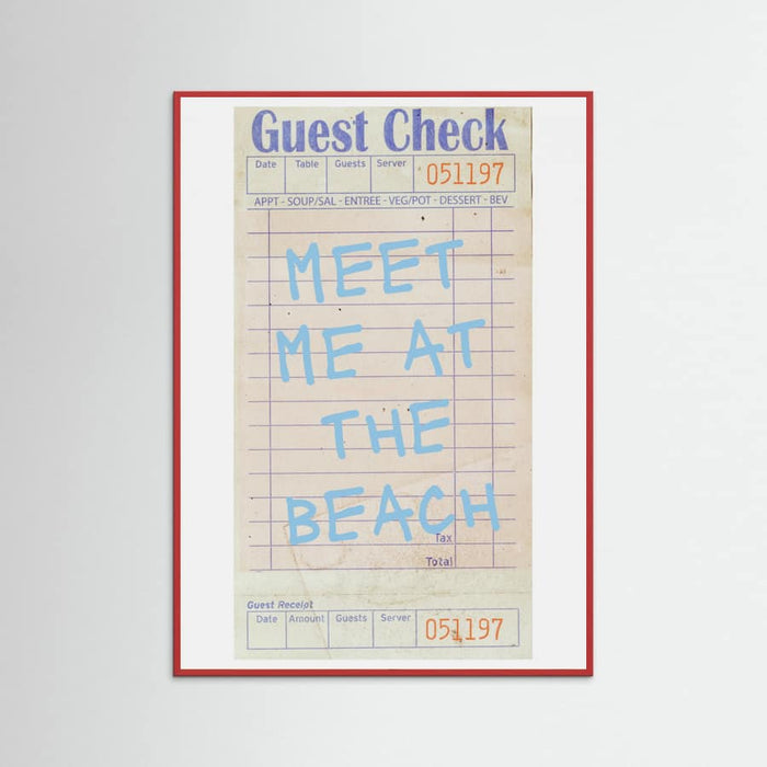 Plakat Meet Me At the Beach   Blue – plakat i druk artystyczny