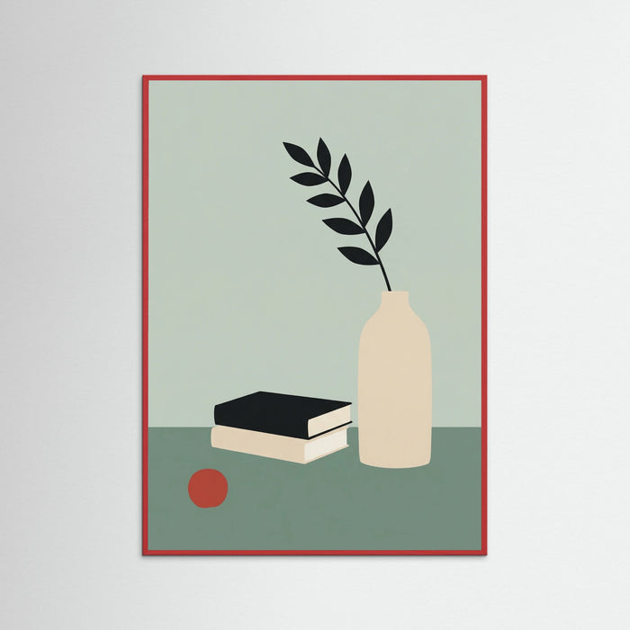 Red Wood Minimal Still Life