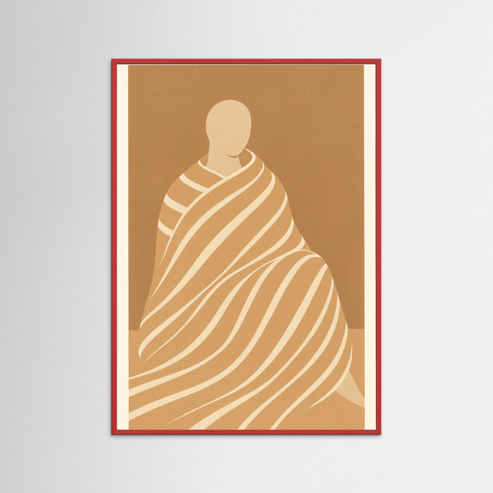 Red Wood Minimalist Figures