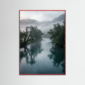 Red Wood Misty Reflection