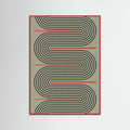 Red Wood Modern Contemporary Balance No.1 Poster