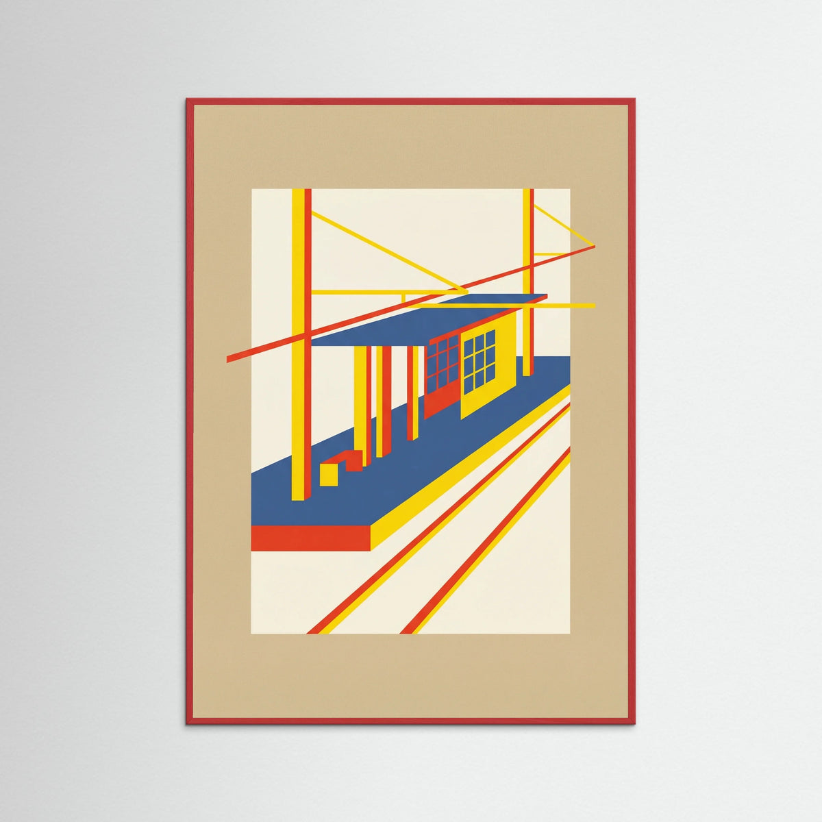 Red Wood Modernist Bakery Facade