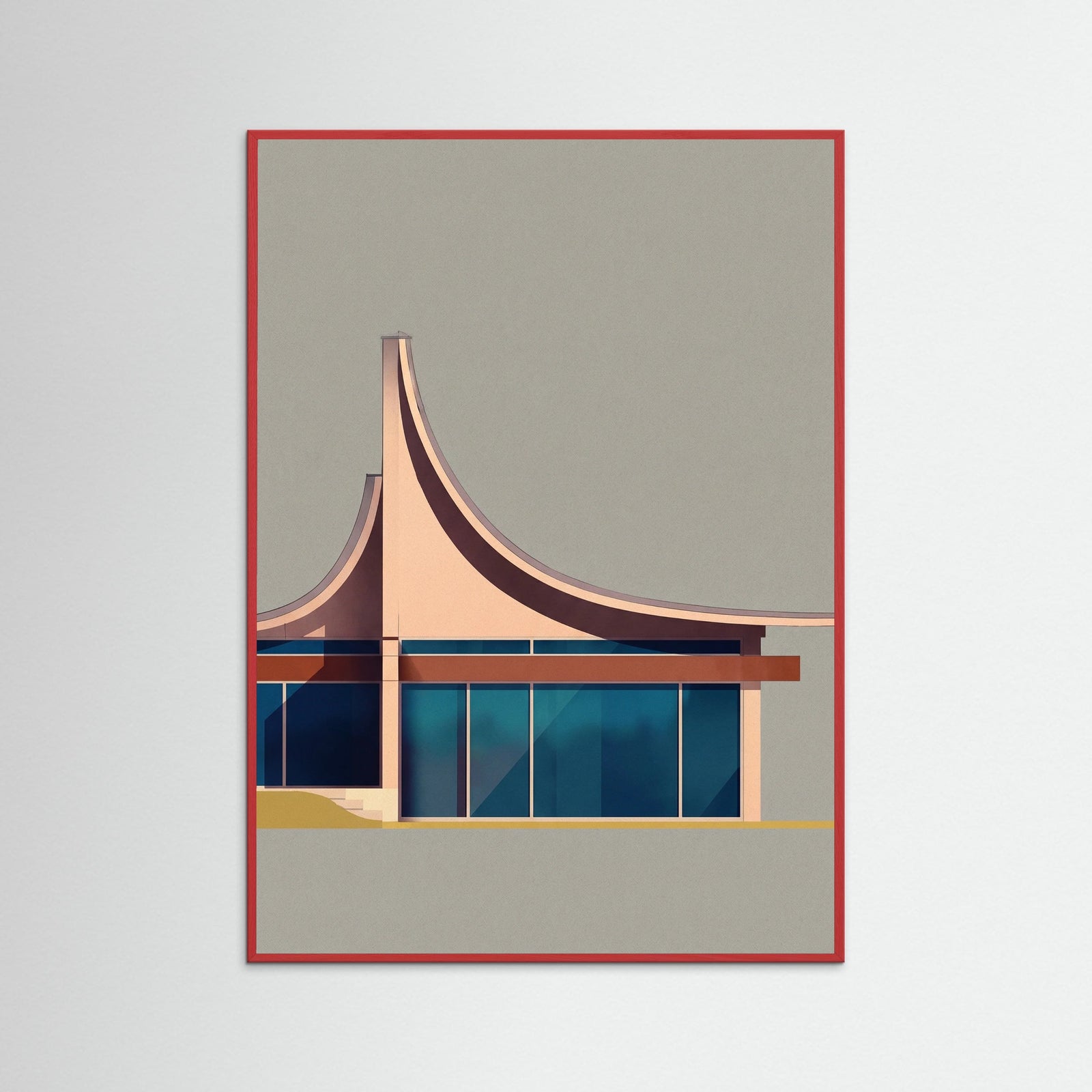 Red Wood Modernist Canopy