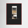 Red Wood Modernist Facade Black