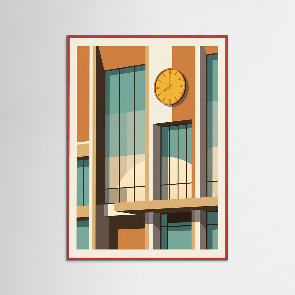 Red Wood Modernist Interior Light