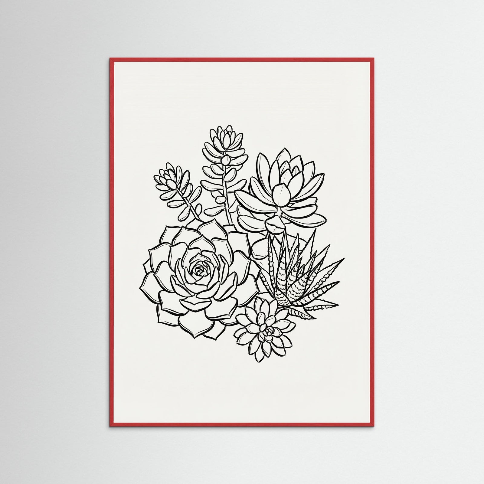 Red Wood Monochromatic Bouquet