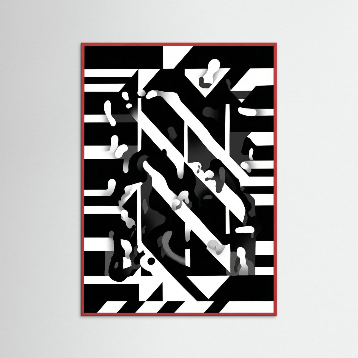 Red Wood Monochrome Dynamics