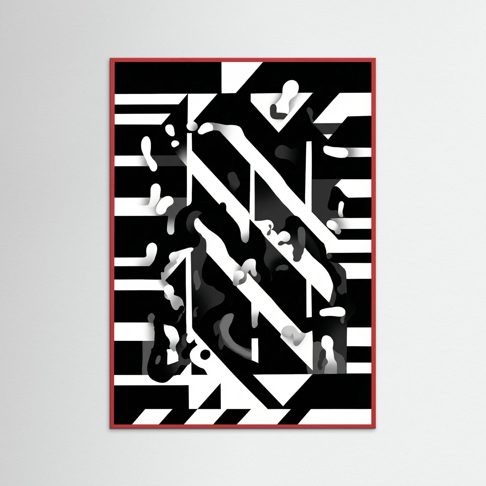 Red Wood Monochrome Dynamics