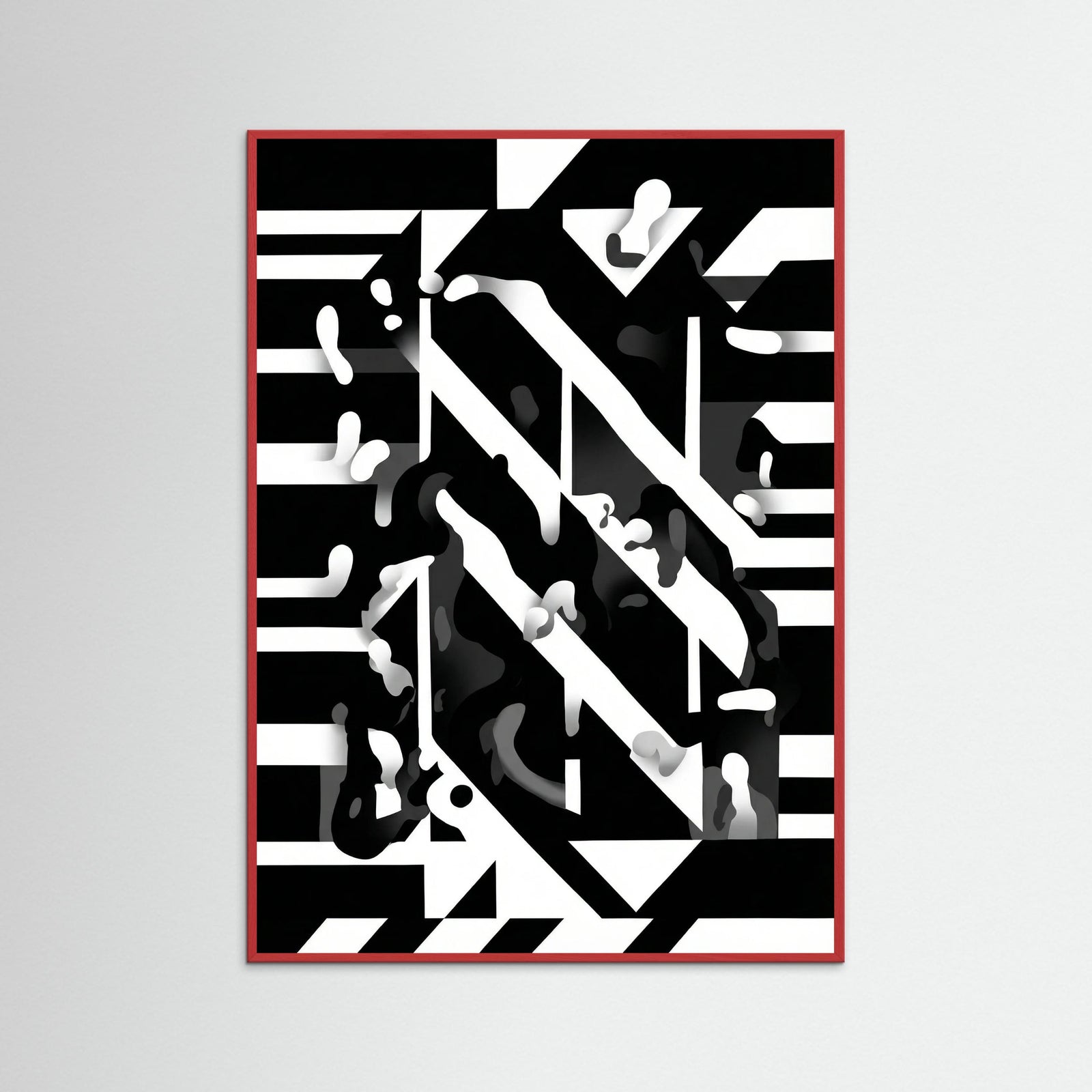 Red Wood Monochrome Dynamics