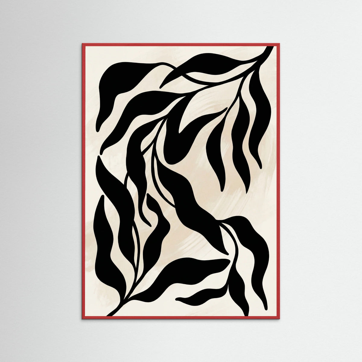 Red Wood Monochrome Flora