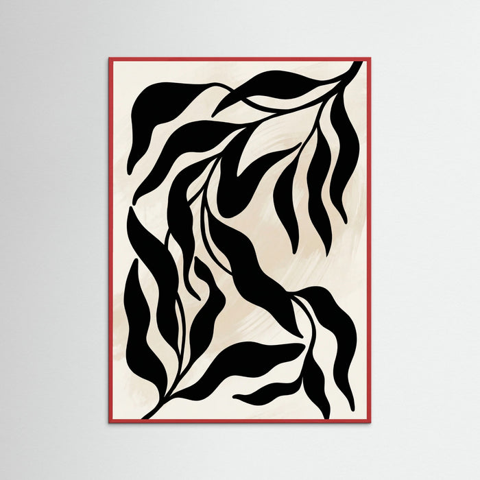 Red Wood Monochrome Flora