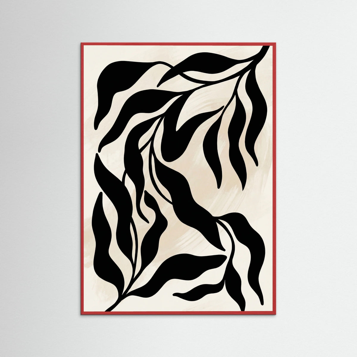 Red Wood Monochrome Flora