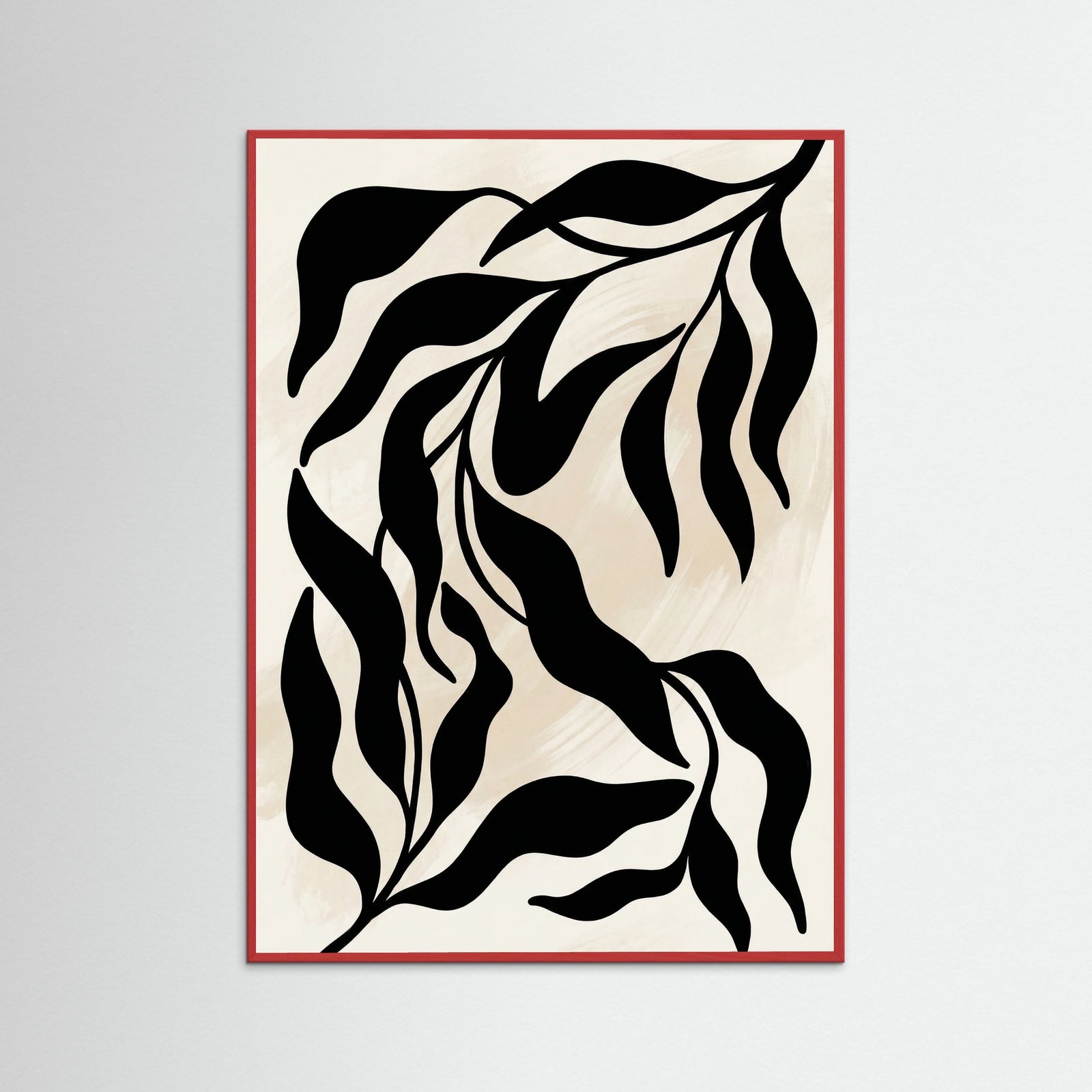 Red Wood Monochrome Flora