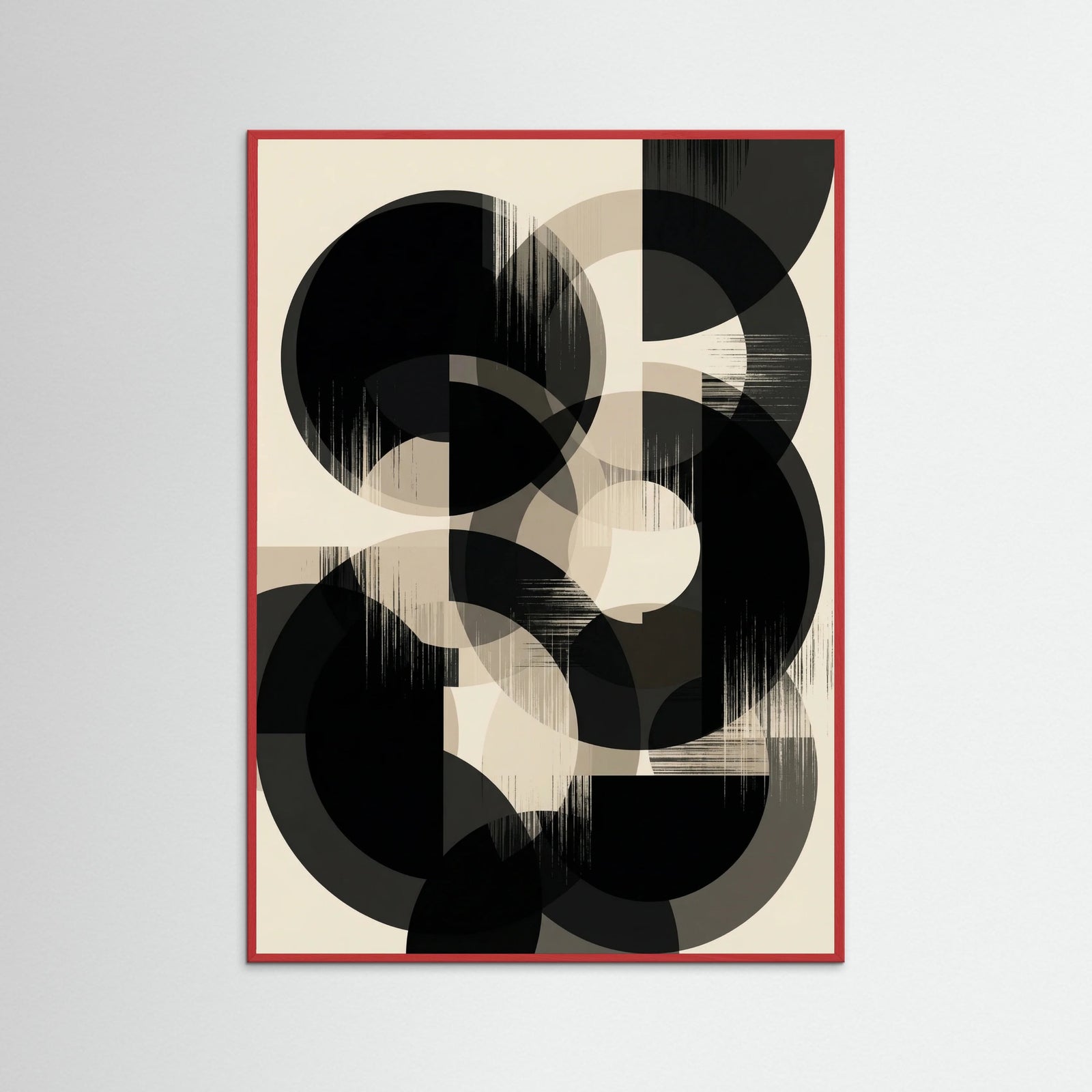 Red Wood Monochrome Forms