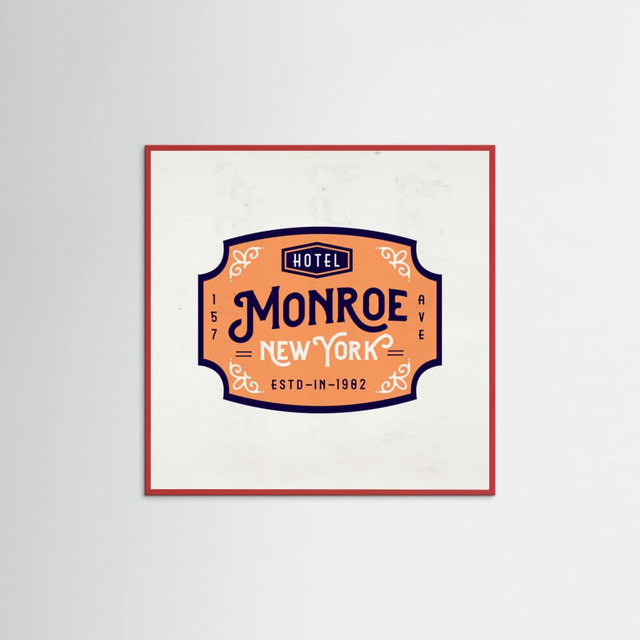 Red Wood Monroe Hotel New York Poster
