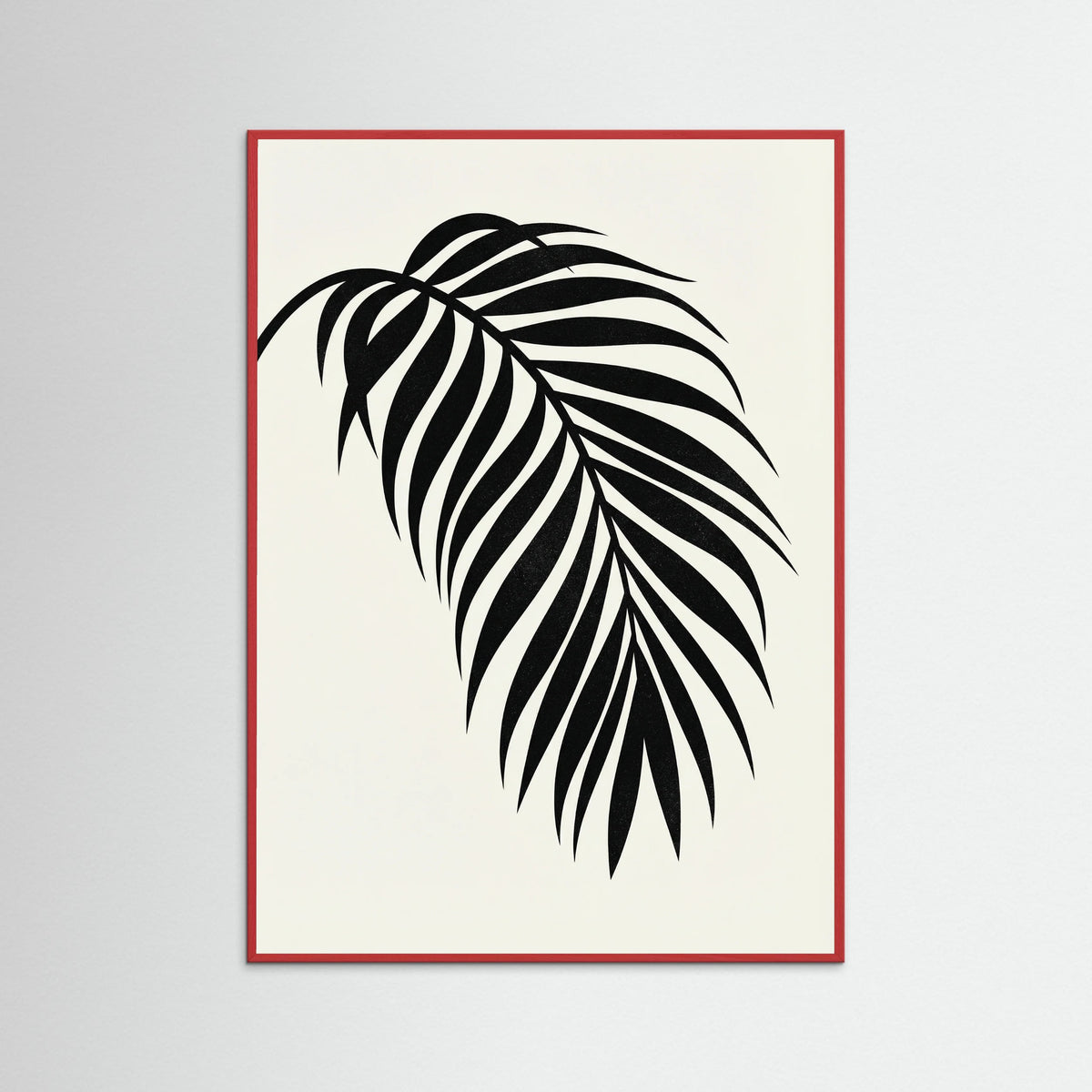 Red Wood Monstera Silhouette