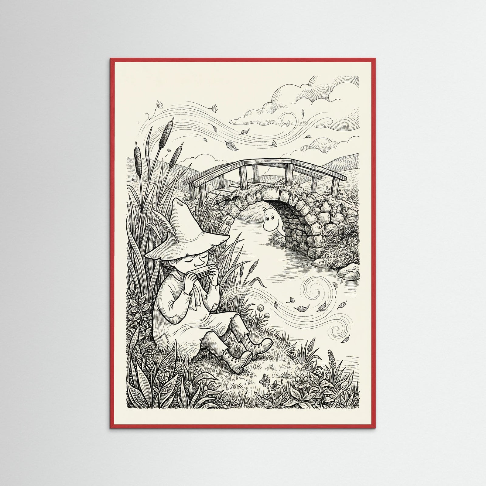 Red Wood Moomin Summer Meadow