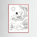 Red Wood Moomins Bloom