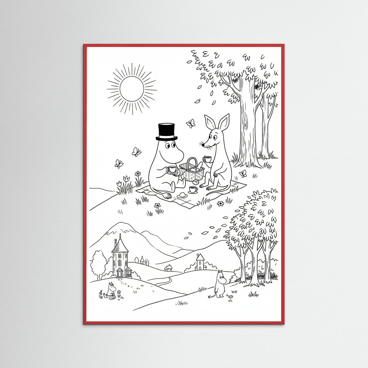 Red Wood Moomins Bloom