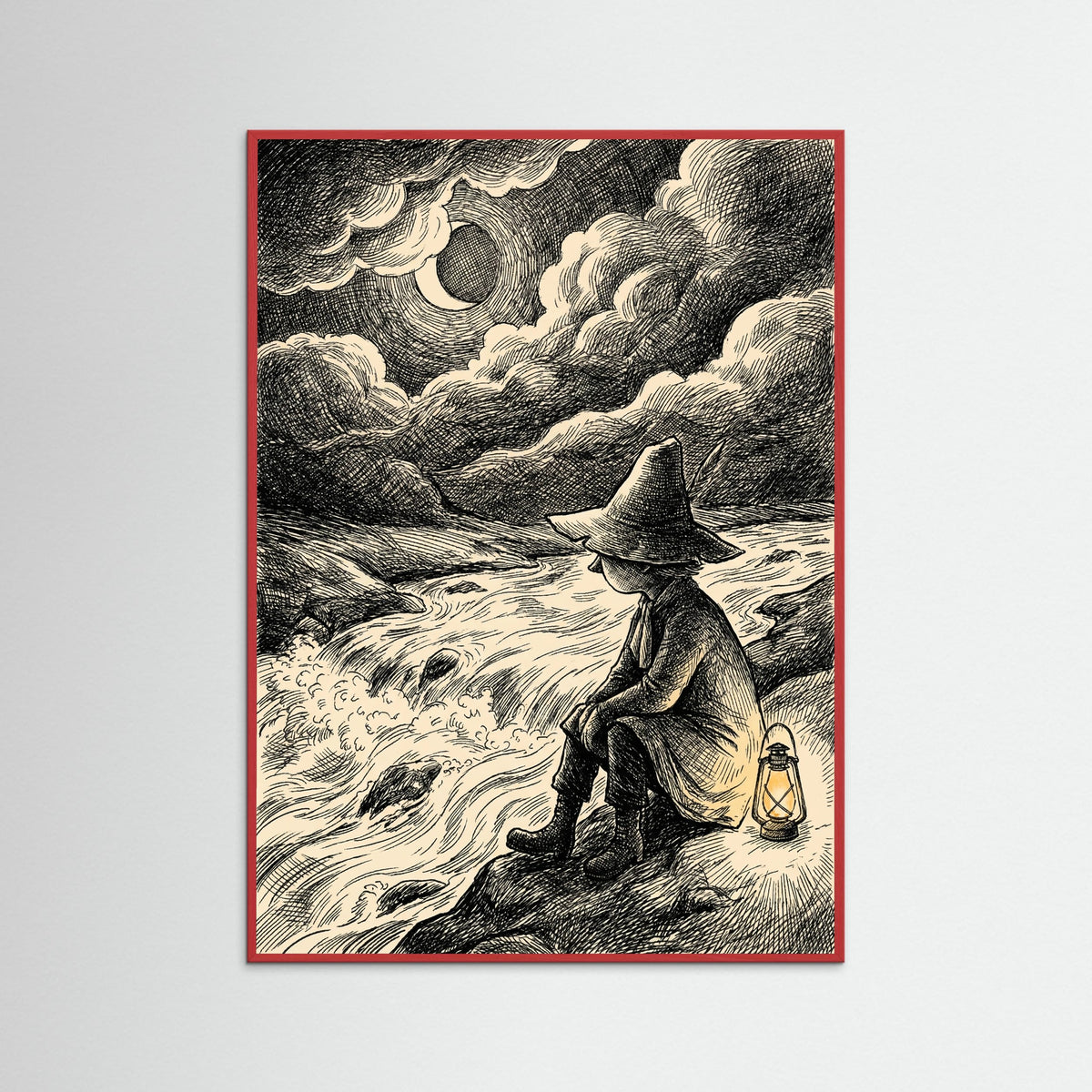 Red Wood Moonlit Moomin Encounter