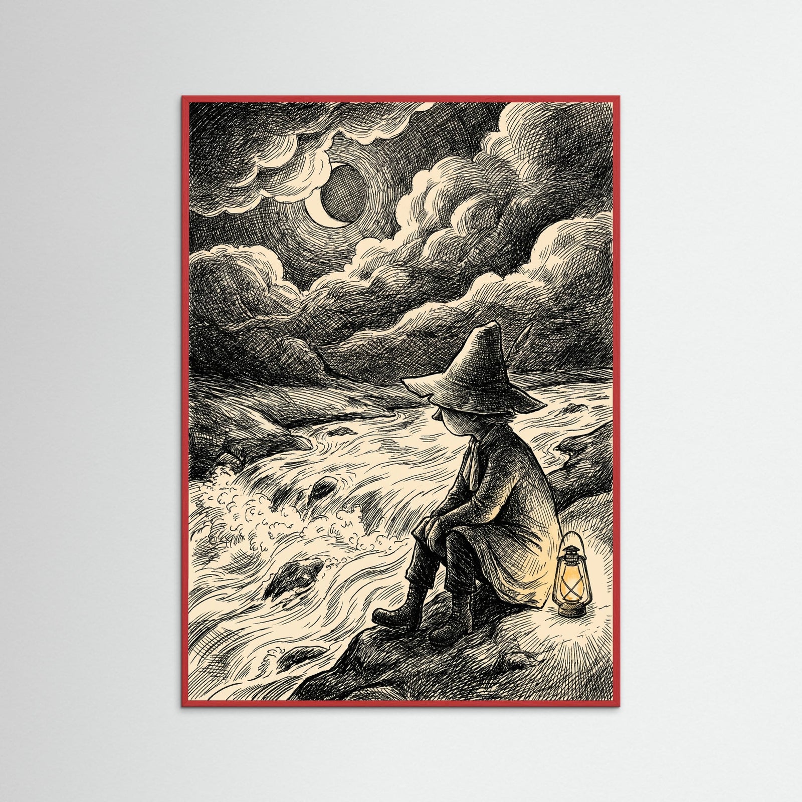 Red Wood Moonlit Moomin Encounter