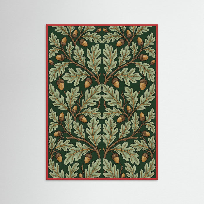 Red Wood Morris Tulip Motif