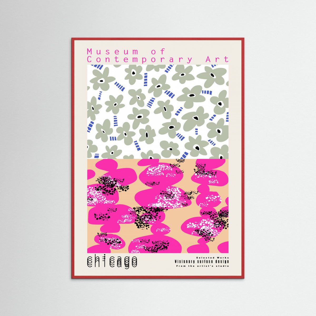 Red Wood Museum of Contemporary Art Chicago Poster