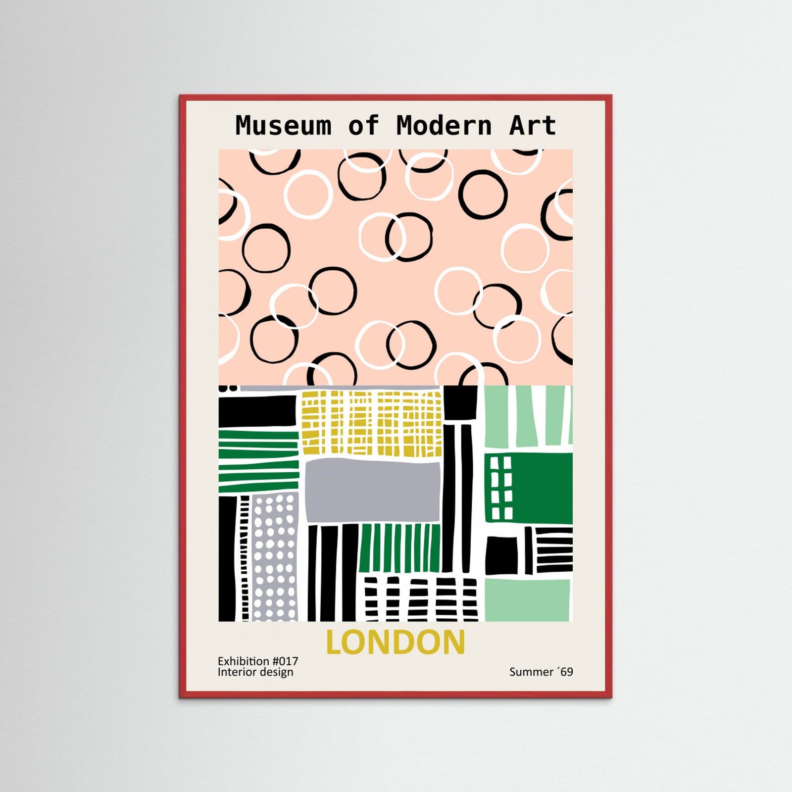 Red Wood Museum of Modern Art London Poster