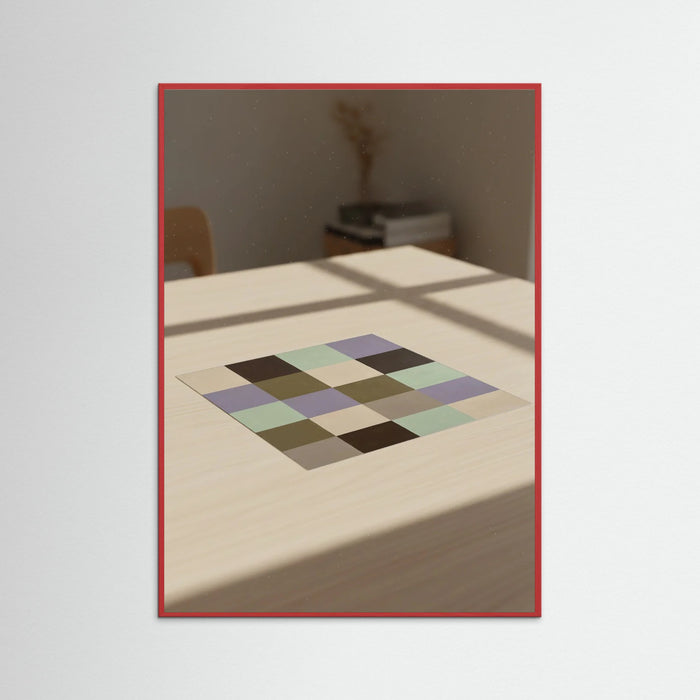 Red Wood Muted Grid Study
