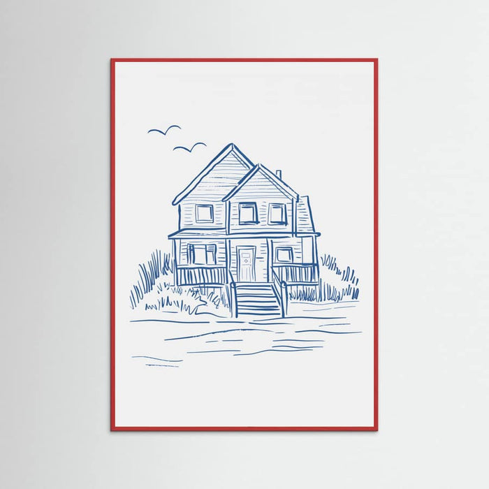 Plakat Nantucket Beachhouse – plakat i druk artystyczny